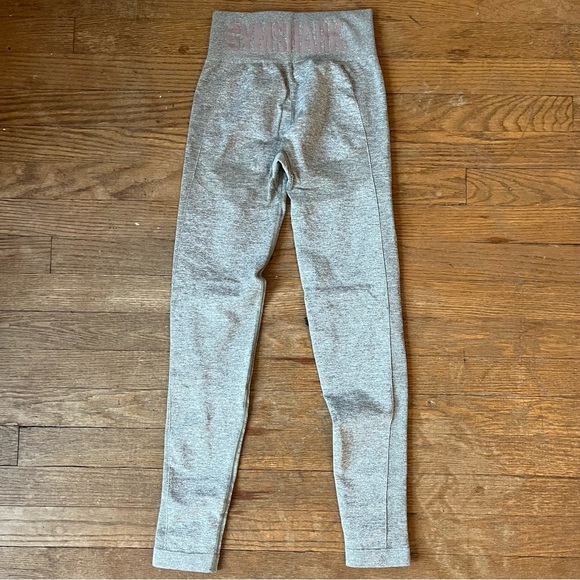 Grey/olive marl Gymshark Leggings - Picture 4 of 5